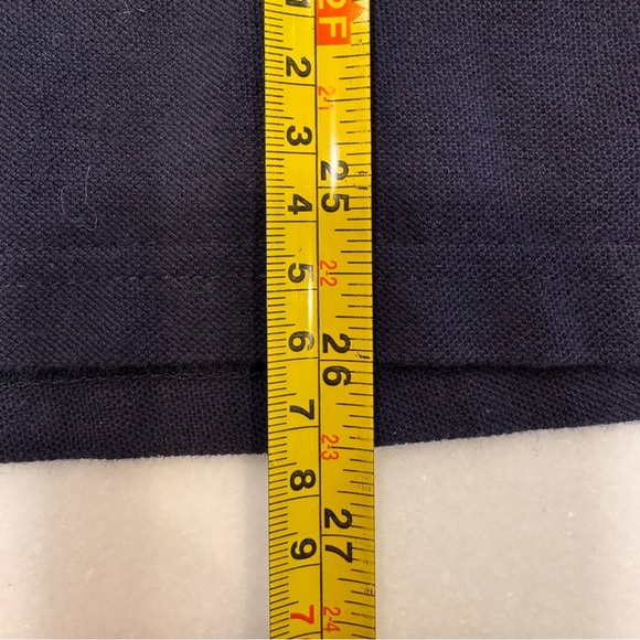 Giorgenti New York Women’s Custom Navy Blue Polo Shirt, Plaid Collar Cuffs Sz XL - Picture 8 of 12